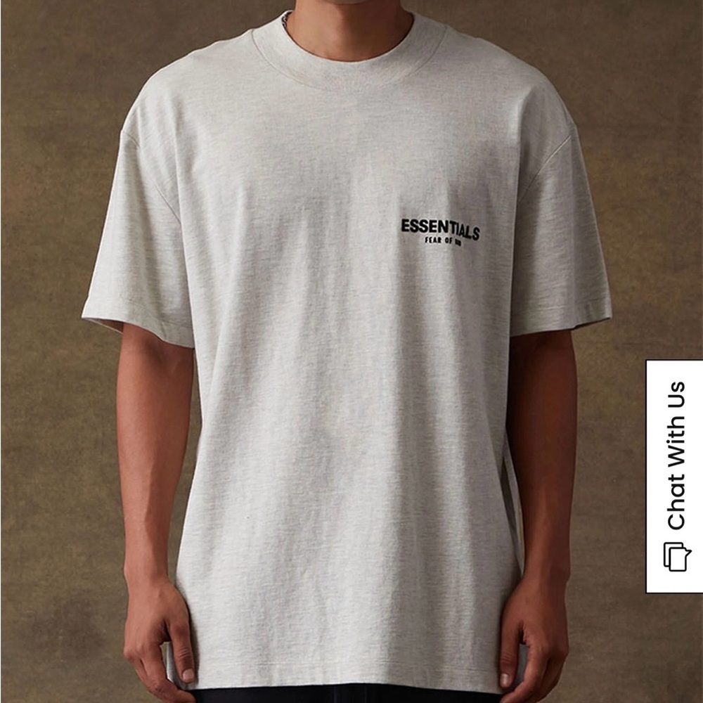 Fear of God ESSENTIALS Cream Short Sleeve Logo Tee